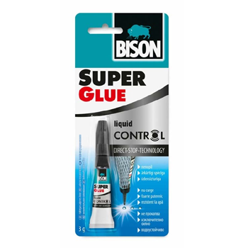 BISON Super Glue Control - sekundové lepidlo s dávkovačem 3g blistr